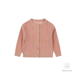 Dirkje – Cardigan da neonata rosa antico