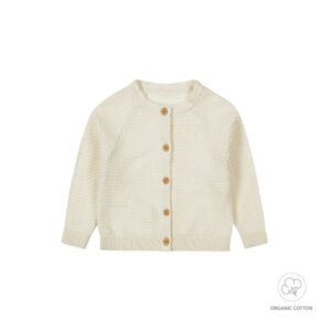 Dirkje – Cardigan unisex per neonato bianco avorio