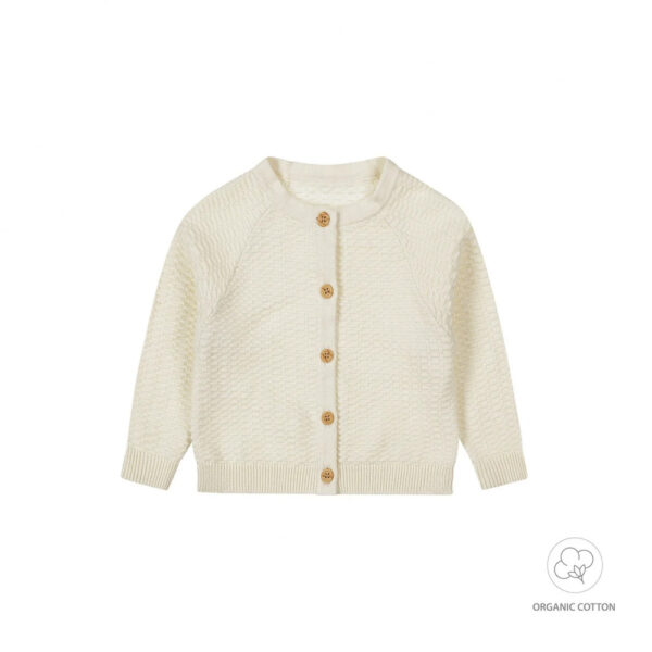 Dirkje - Cardigan unisex per neonato bianco avorio