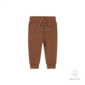 Dirkje – Pantaloni neonato marrone con tasca
