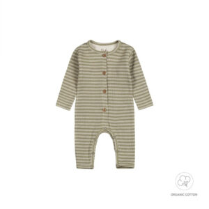Dirkje – Tutina neonato morbida verde a righe