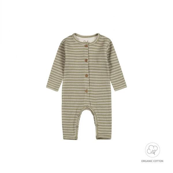 Dirkje - Tutina neonato morbida verde a righe