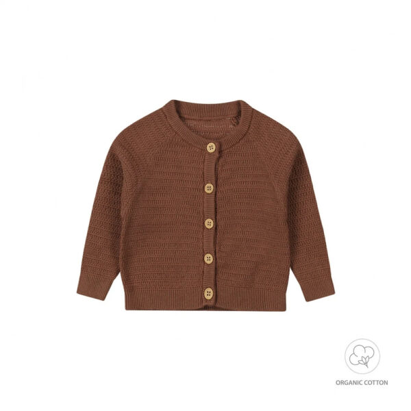 Dirkje - Cardigan unisex per neonato marrone